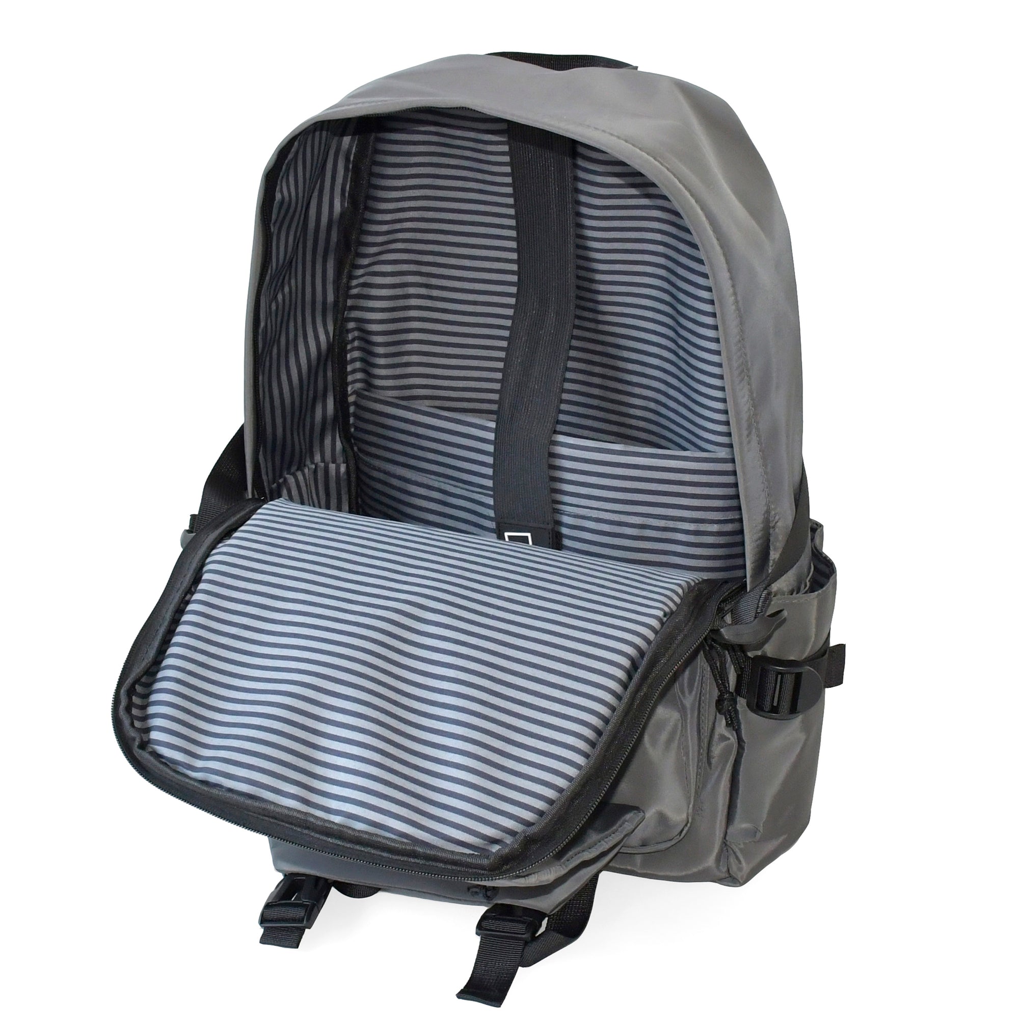 Club Rochelier Large Double Flap Front Backpack Grey