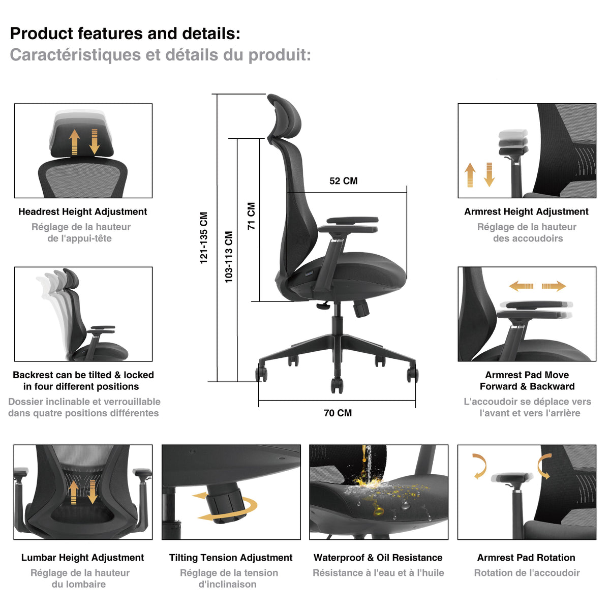 Kopplen Ergo Chair with 9-Point Adjustability Black