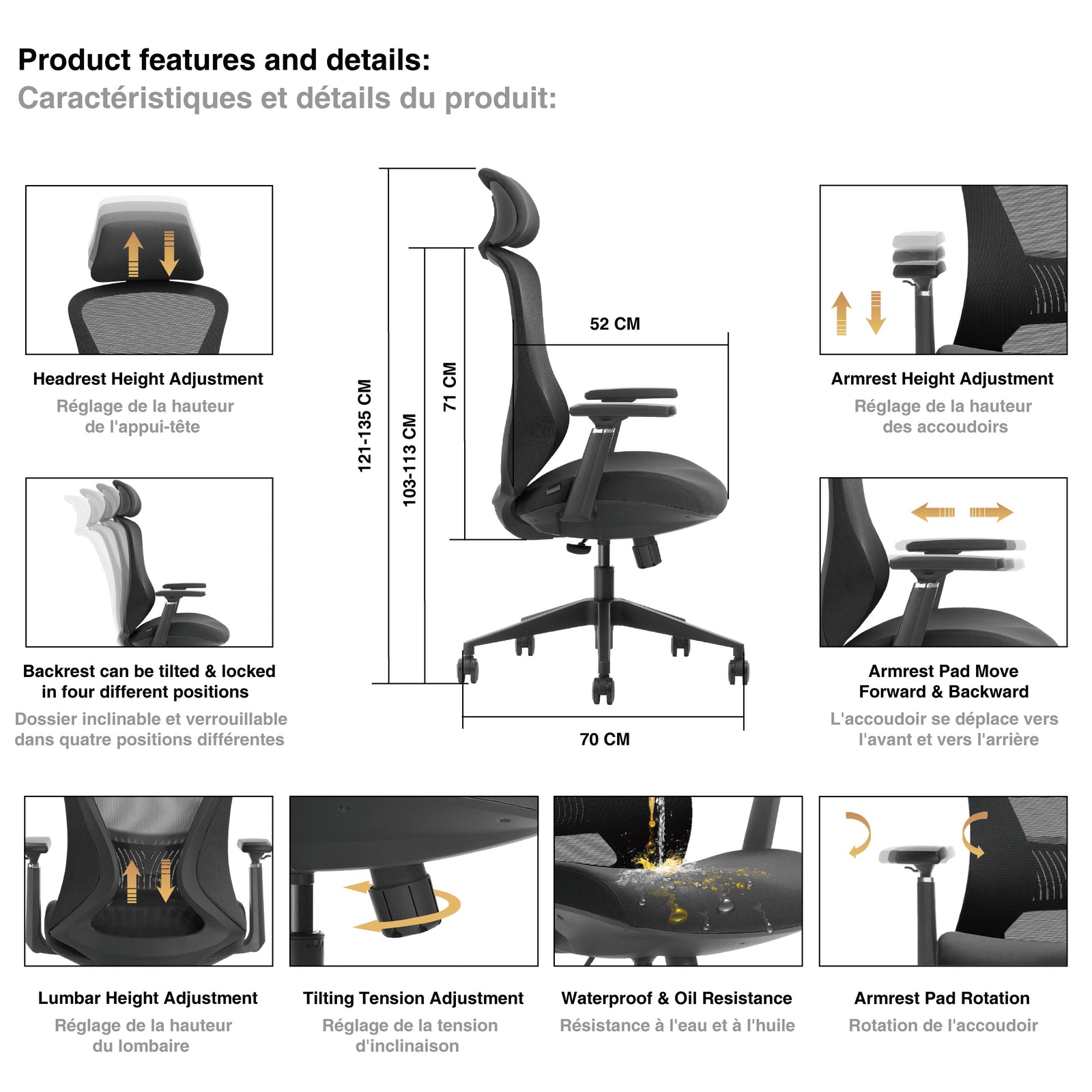 Kopplen Ergo Chair with 9-Point Adjustability Black
