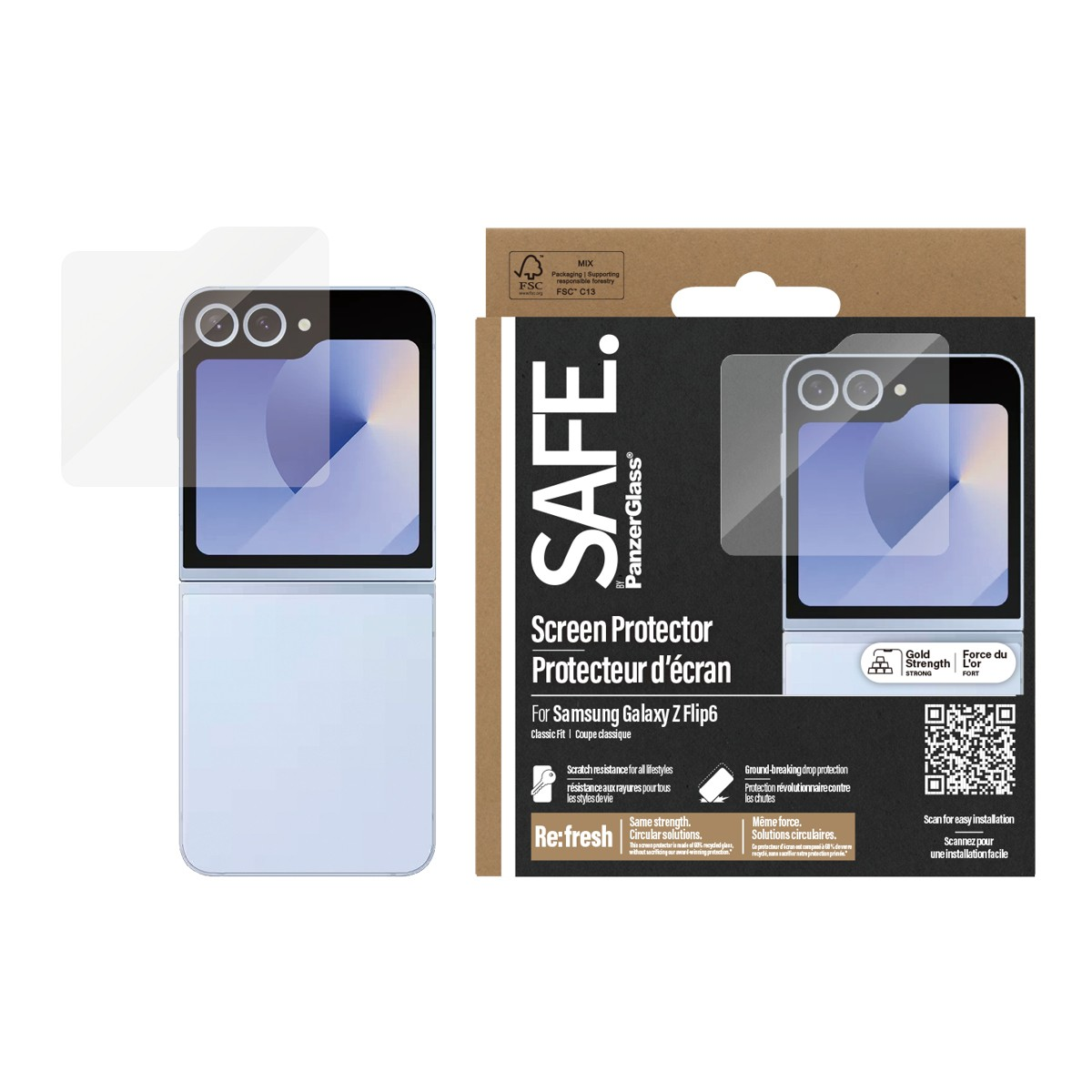 PanzerGlass SAFE Screen Protector for Samsung Galaxy Z Flip6