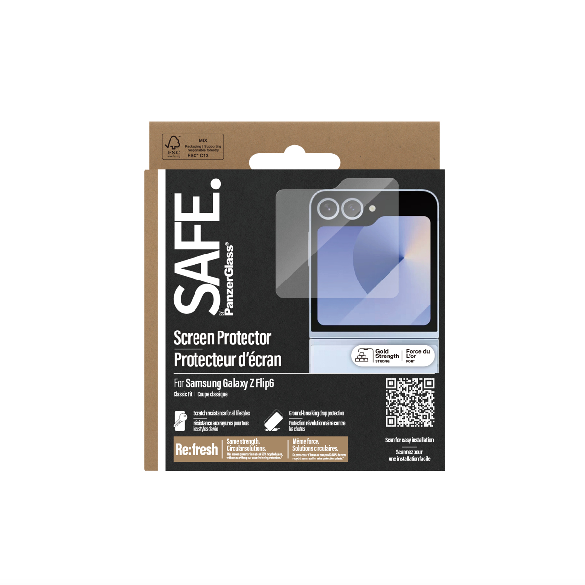 PanzerGlass SAFE Screen Protector for Samsung Galaxy Z Flip6