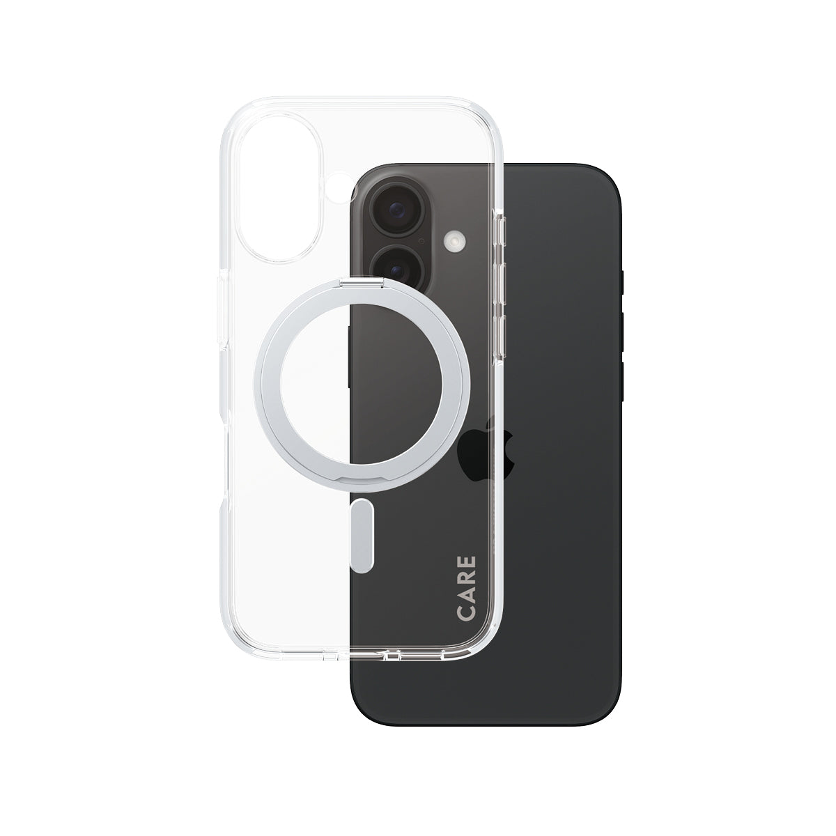 PanzerGlass CARE Case with Silver Kickstand and MagSafe iPhone 16