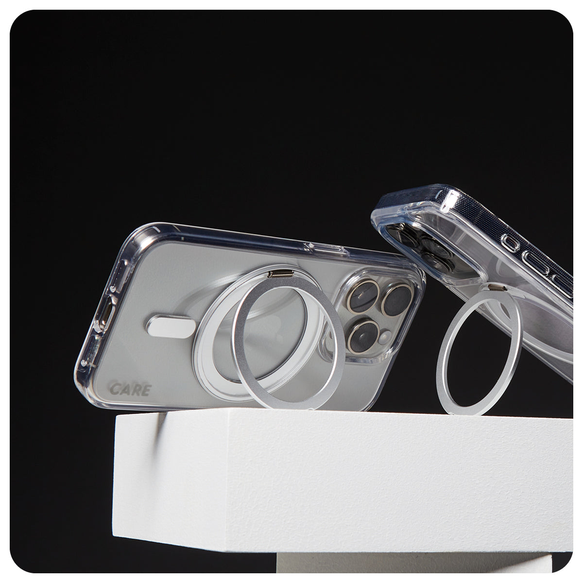PanzerGlass CARE Case with Silver Kickstand and MagSafe iPhone 16