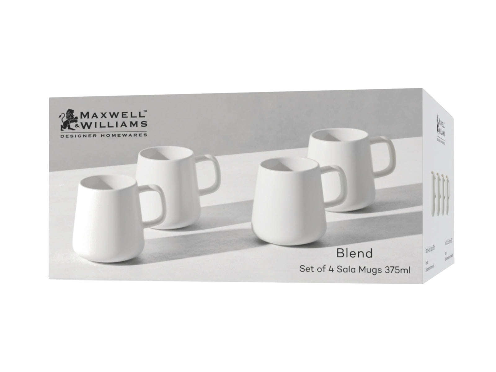 Maxwell and Williams 4-Piece Sala Mugs Set White