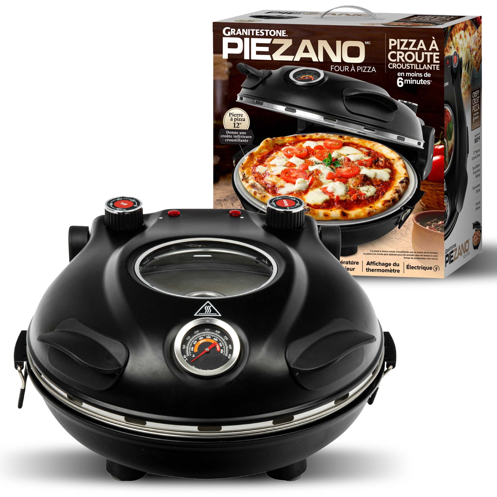 Granitestone Piezano Indoor Pizza Oven with Ceramic Pizza Stone