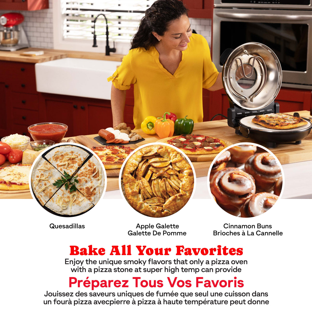 Granitestone Piezano Indoor Pizza Oven with Ceramic Pizza Stone