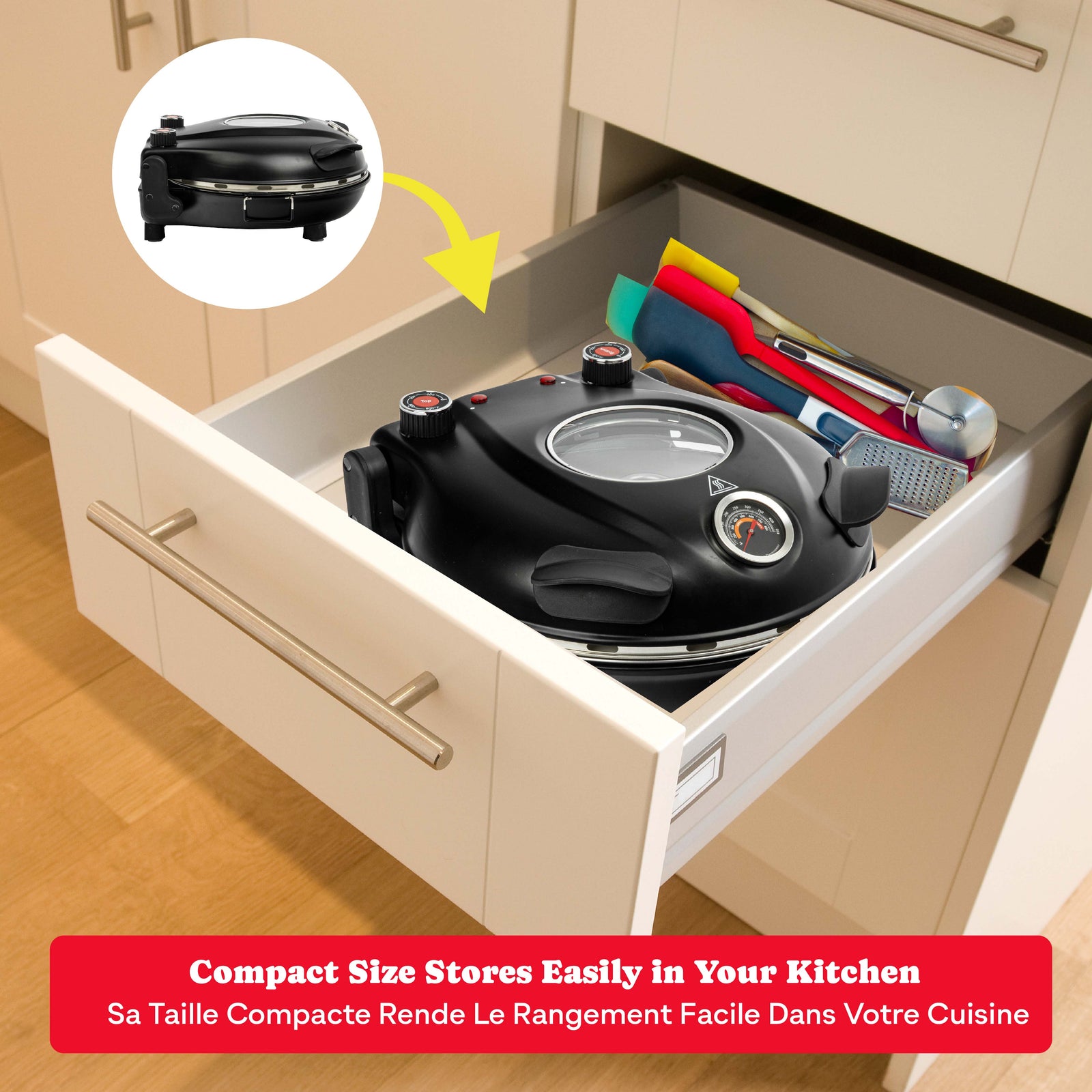 Granitestone Piezano Indoor Pizza Oven with Ceramic Pizza Stone