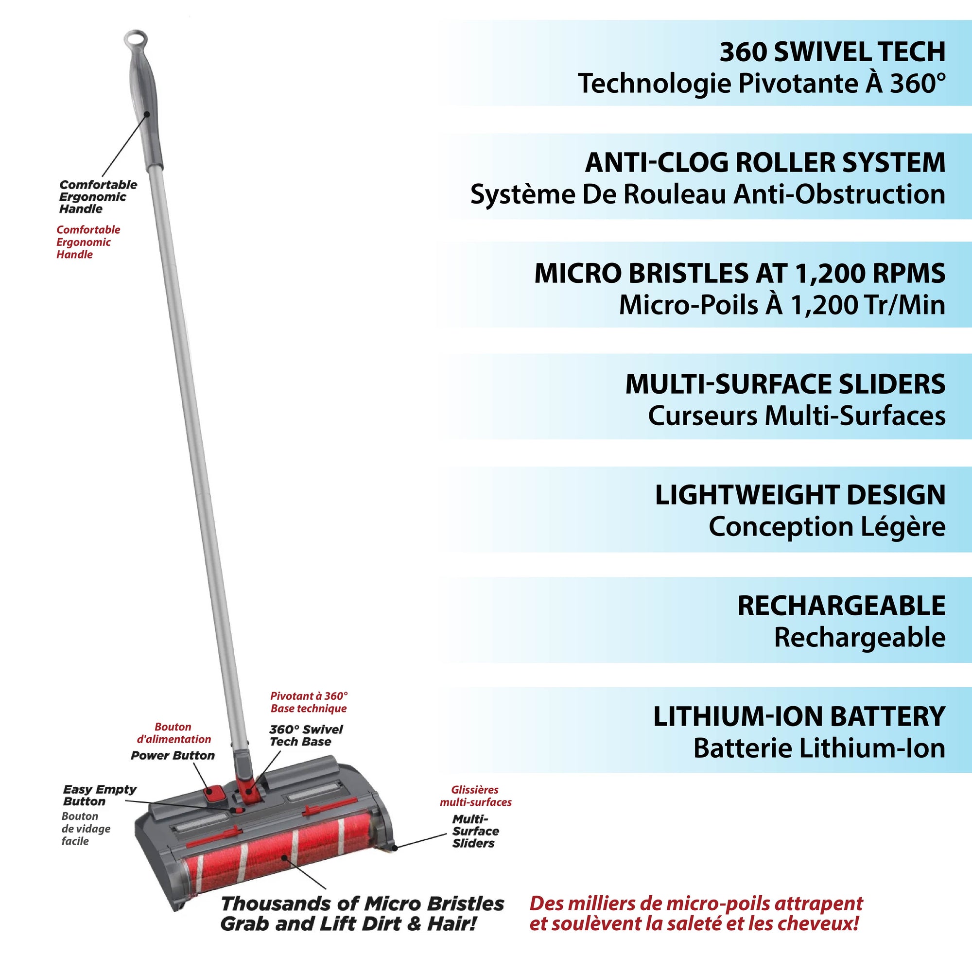 Voom 50" Cordless Sweeper Vacuum Stick