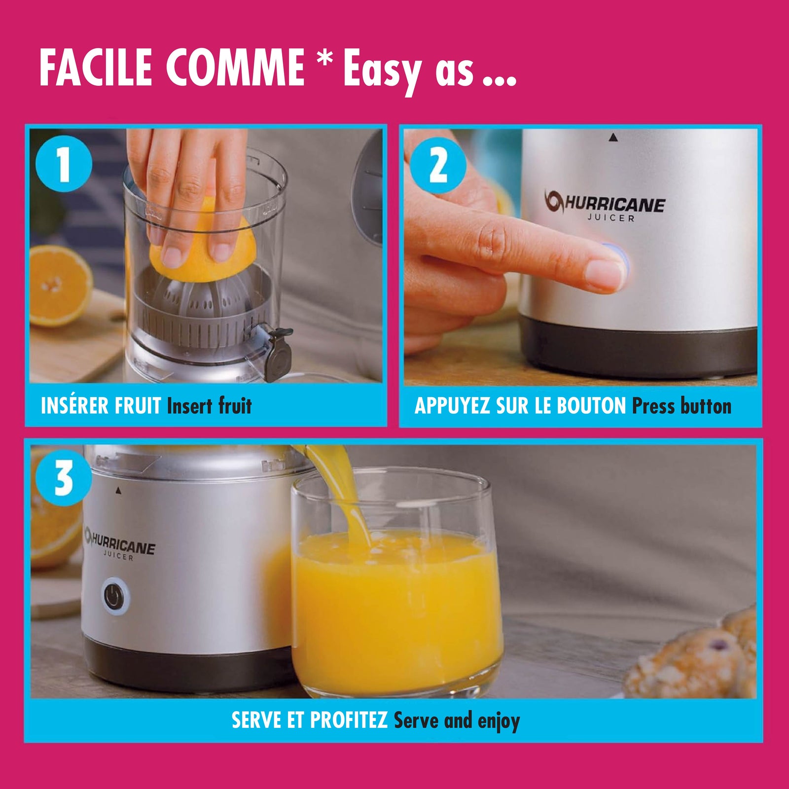 As Seen on TV Hurricane Juicer Cordless Rechargeable Juicer