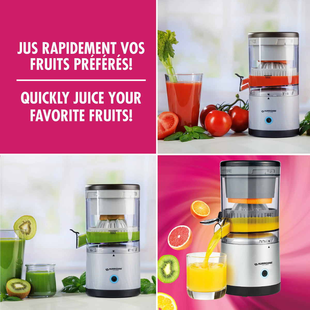As Seen on TV Hurricane Juicer Cordless Rechargeable Juicer