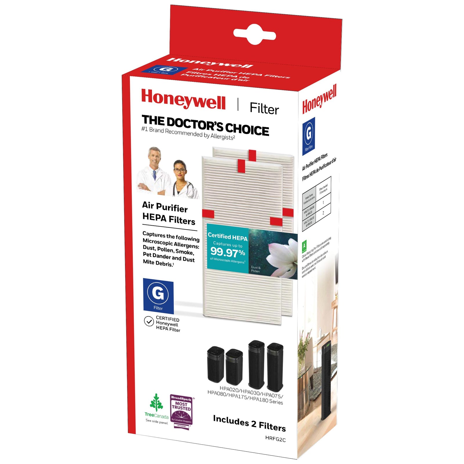 Honeywell Air Purifier Hepa Filter 2 Pack