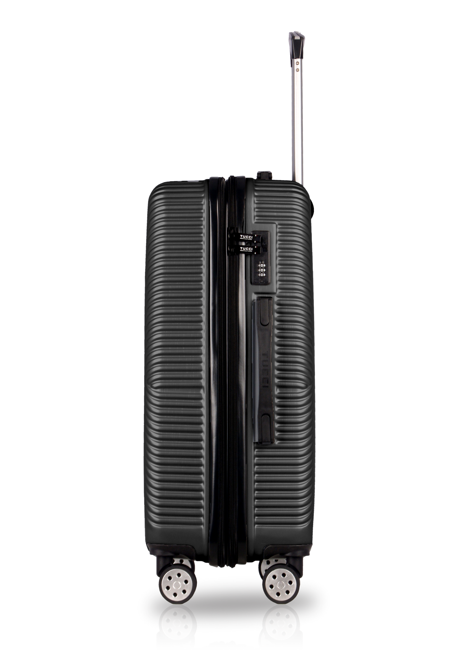 Tucci Italy Salita 24" Hardside Check In Luggage Black