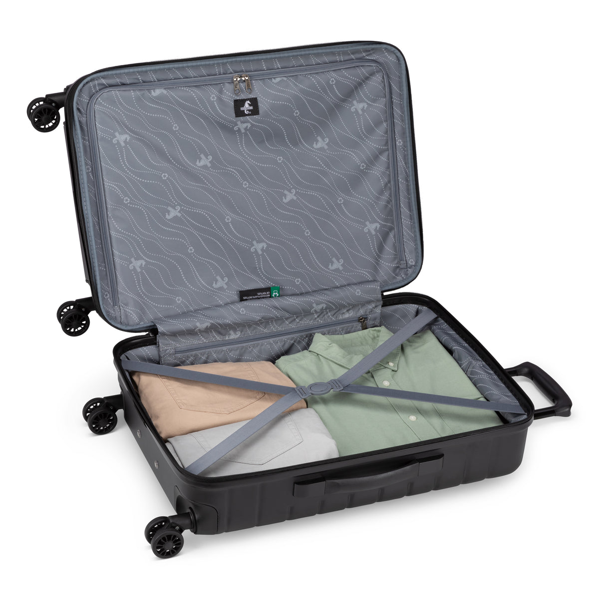 Atlantic Riptide Abs 24" Expandable Spinner Luggage Black