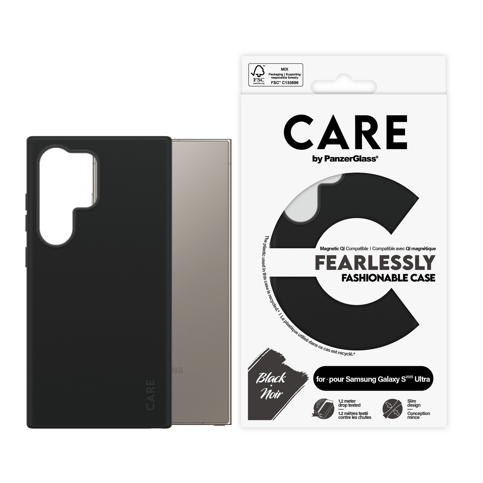 CARE Fearlessly Fashionable Case for Samsung Galaxy S25 Ultra Black