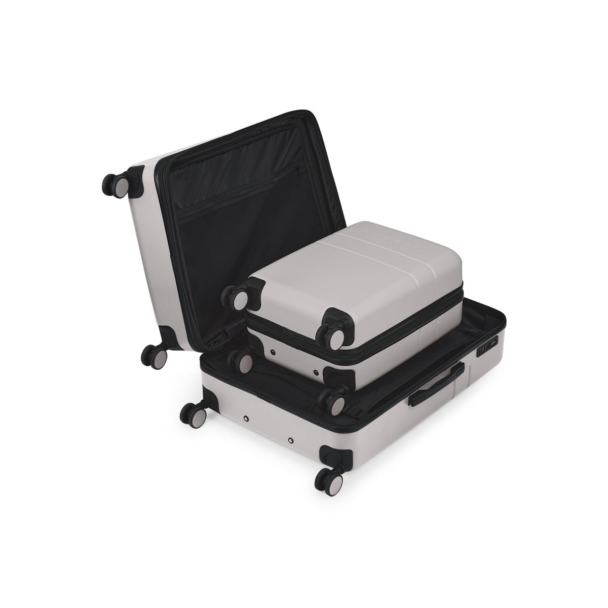 Bugatti Timeless Collection 2 Piece Hardside Luggage Set Putty