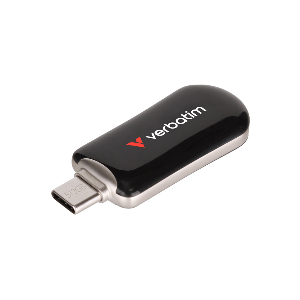 Verbatim 512GB Plectra USB C Flash Drive Black