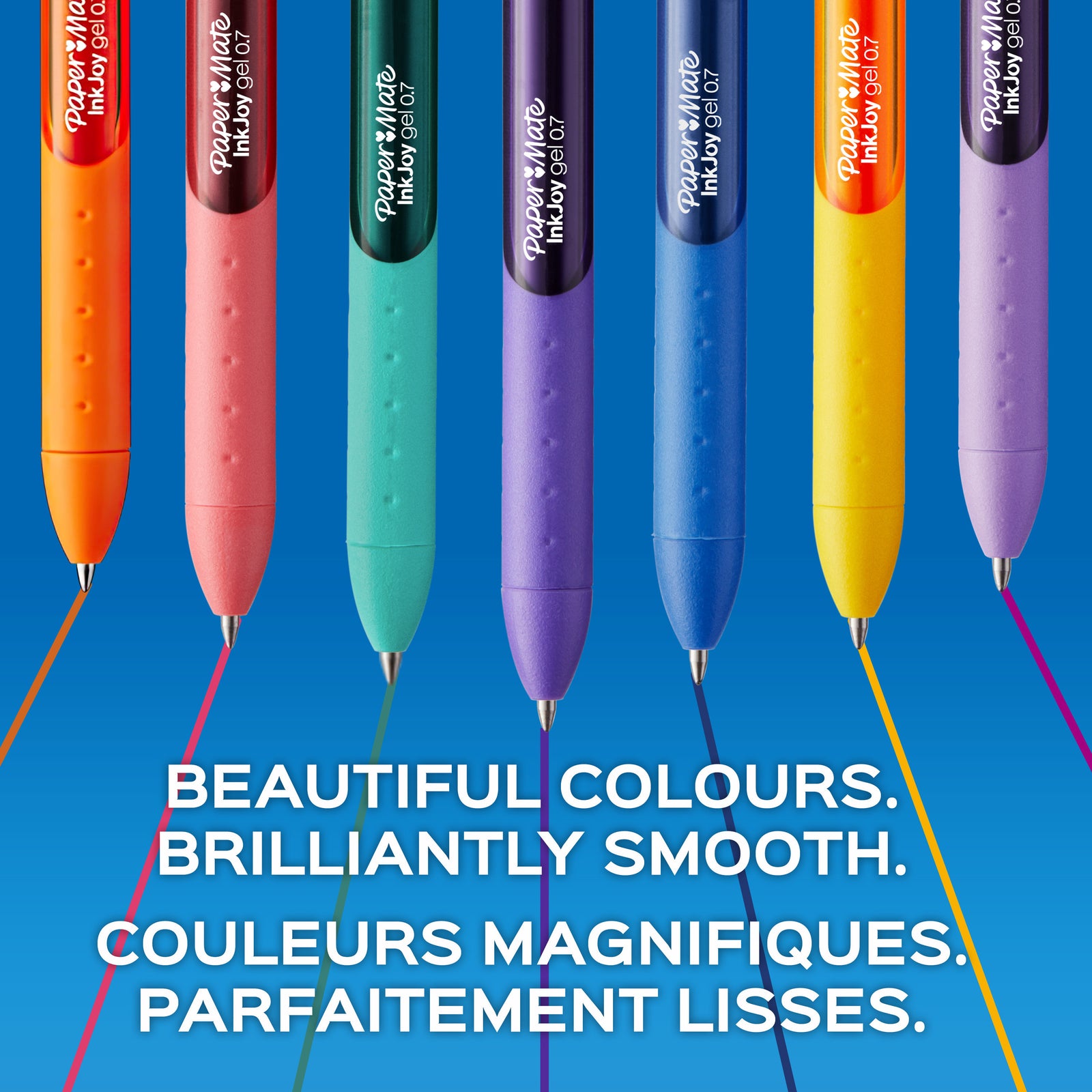 Paper Mate InkJoy Gel Metallic 0.8mm Retractable Pen Set of 10