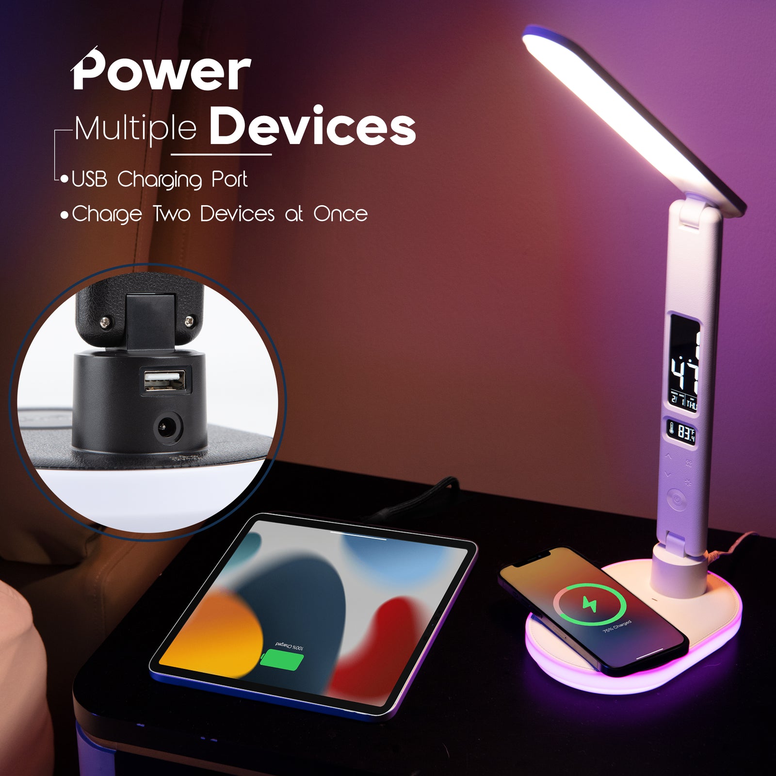 ShoppingAll LED Multi-Functional Office Lamp with RGB Base