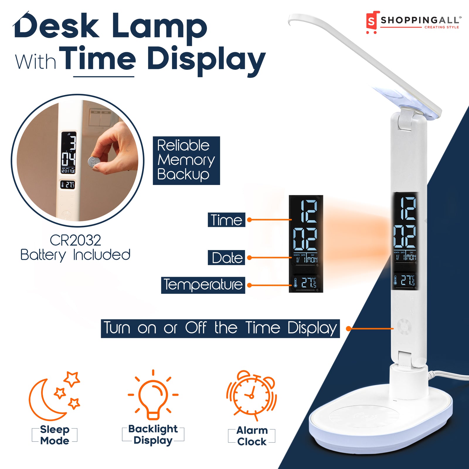 ShoppingAll LED Multi-Functional Office Lamp with RGB Base