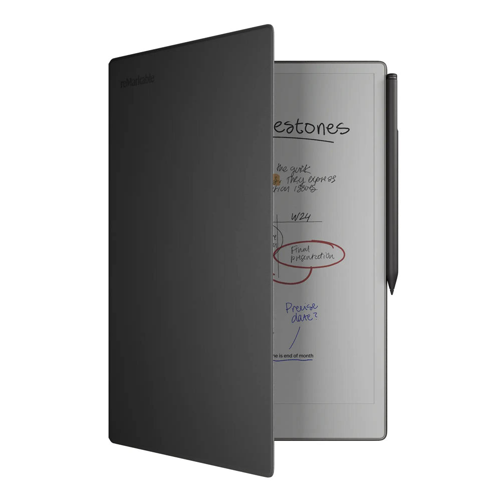 reMarkable Paper Pro Bundle with Marker Plus and Premium Leather Folio black