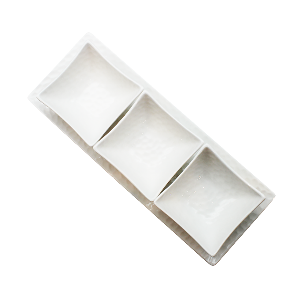 Bowring Shalimar 4 Piece Snack Set White