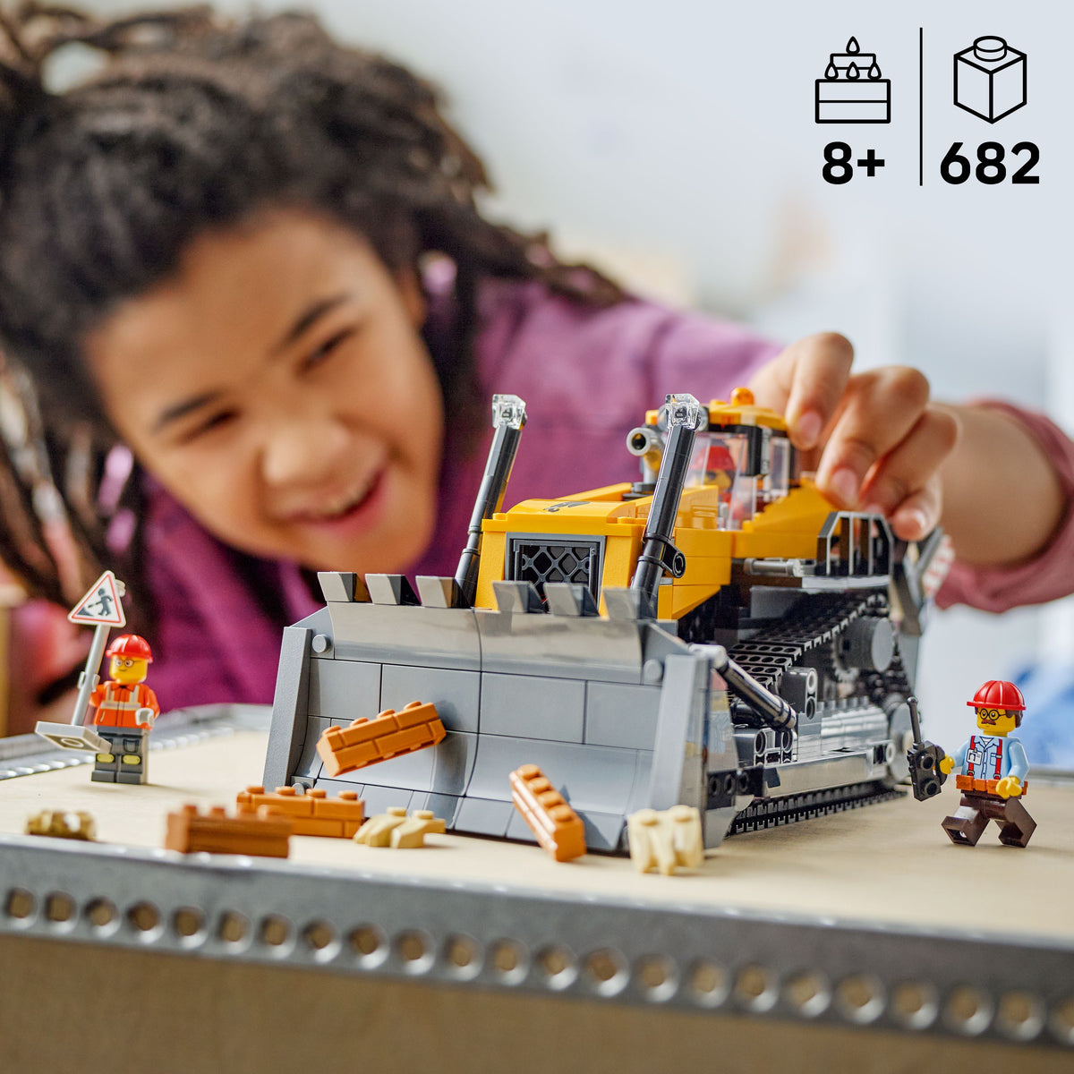 LEGO City Yellow Bulldozer Construction Site