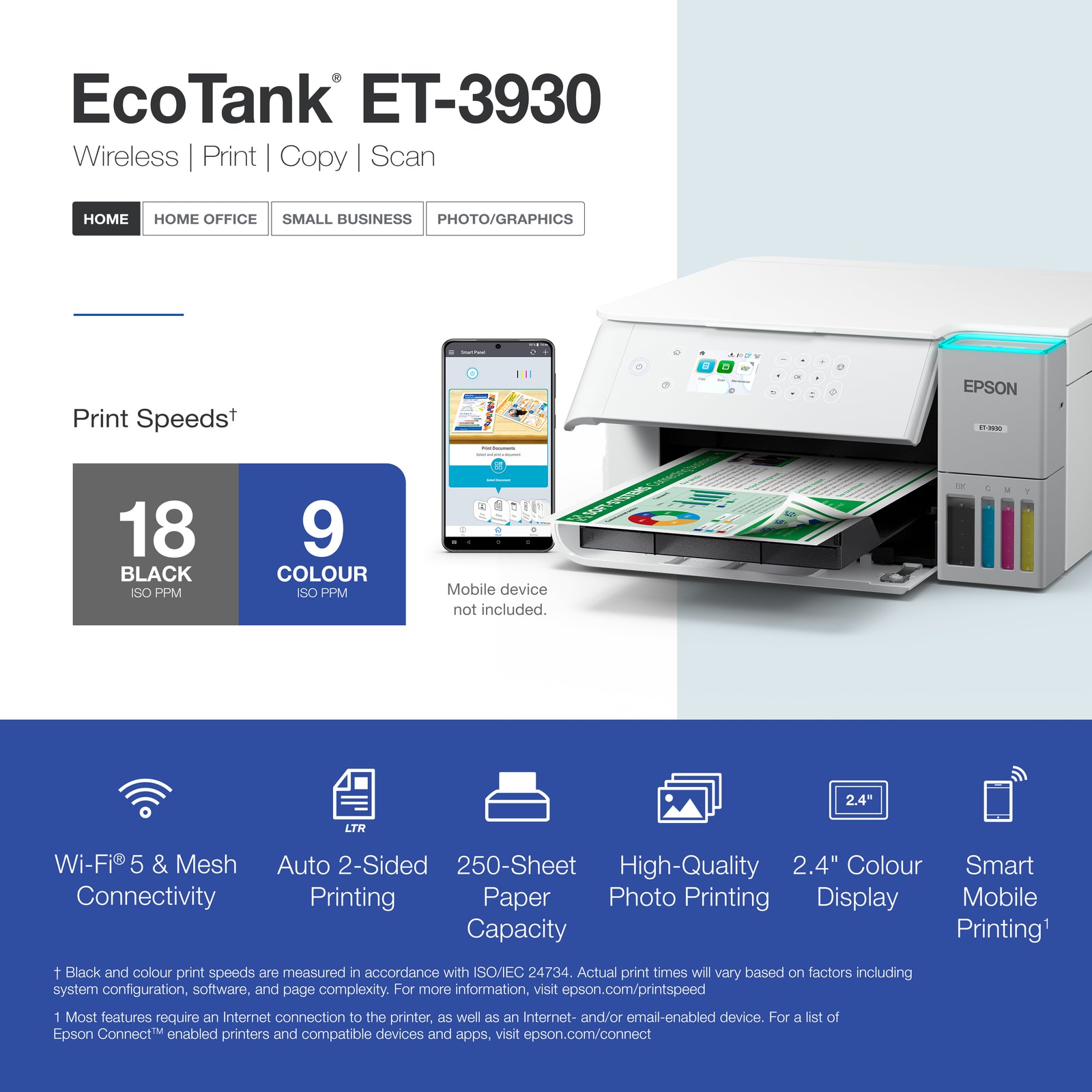 Epson EcoTank ET-3930 All-in-One Color Printer