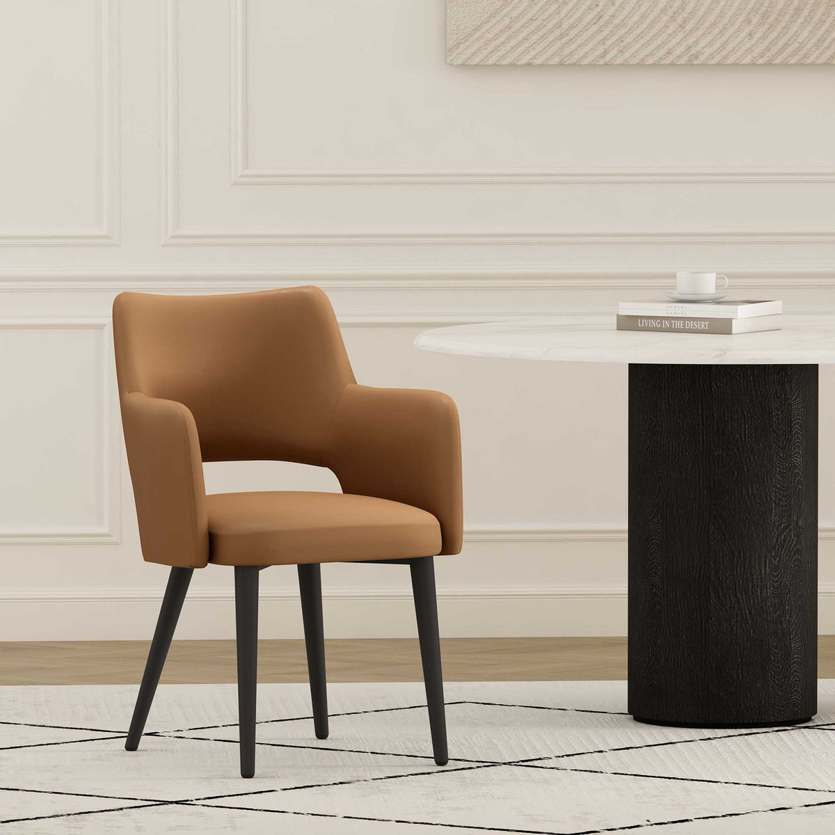 Manhattan Comfort Tremont 22.8" Leatherete Dining Arm Chair