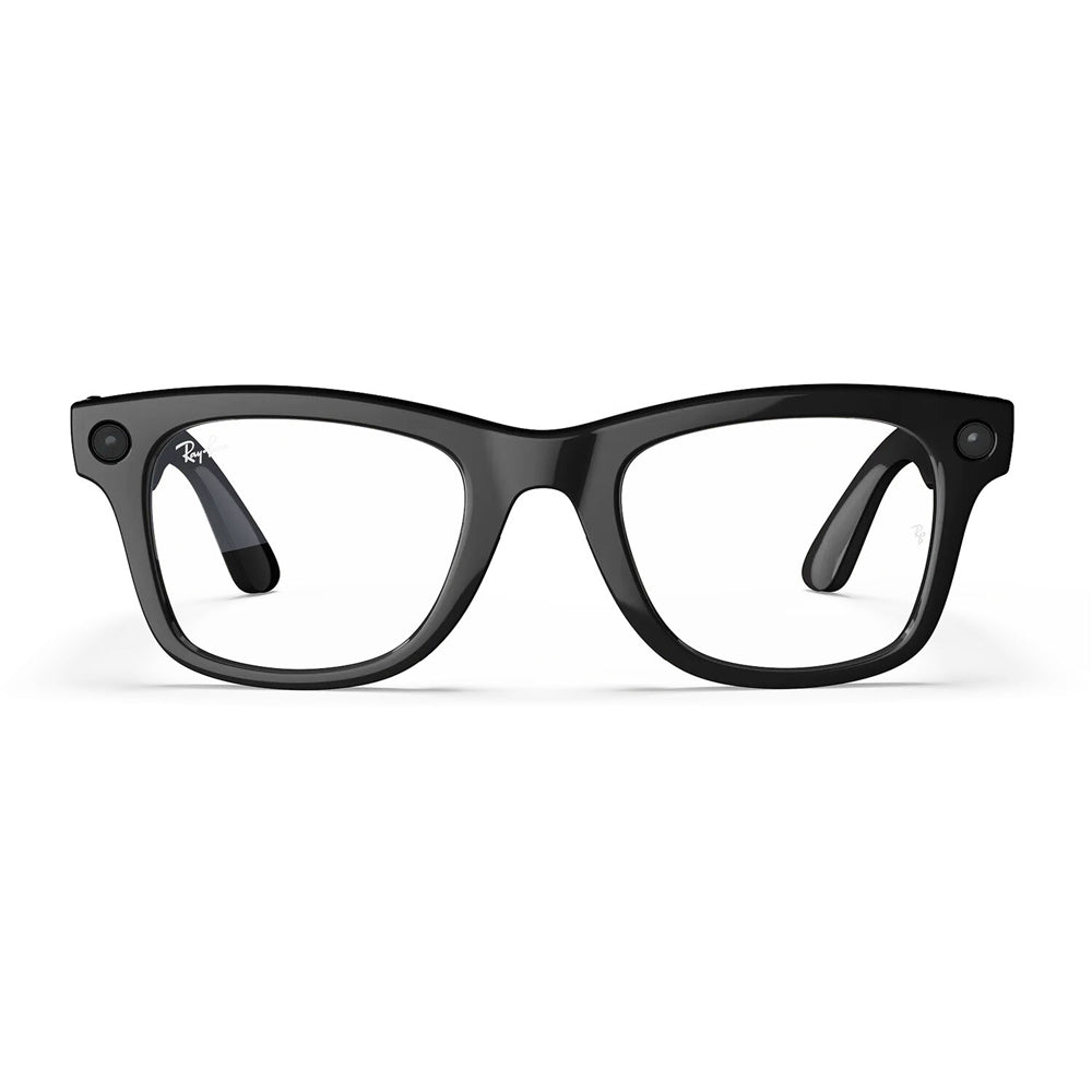 Ray-Ban Meta Wayfarer AI Glasses Clear Lens Shiny Black
