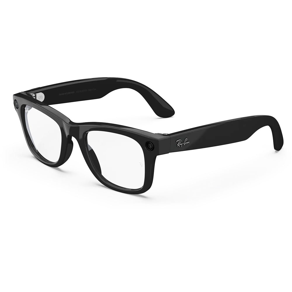 Ray-Ban Meta Wayfarer AI Glasses Clear Lens Shiny Black
