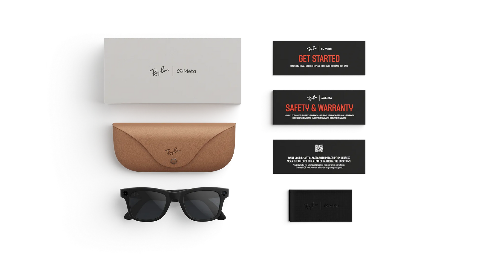 Ray-Ban Meta Wayfarer Gen 2 AI Glasses Black with Clear Lenses
