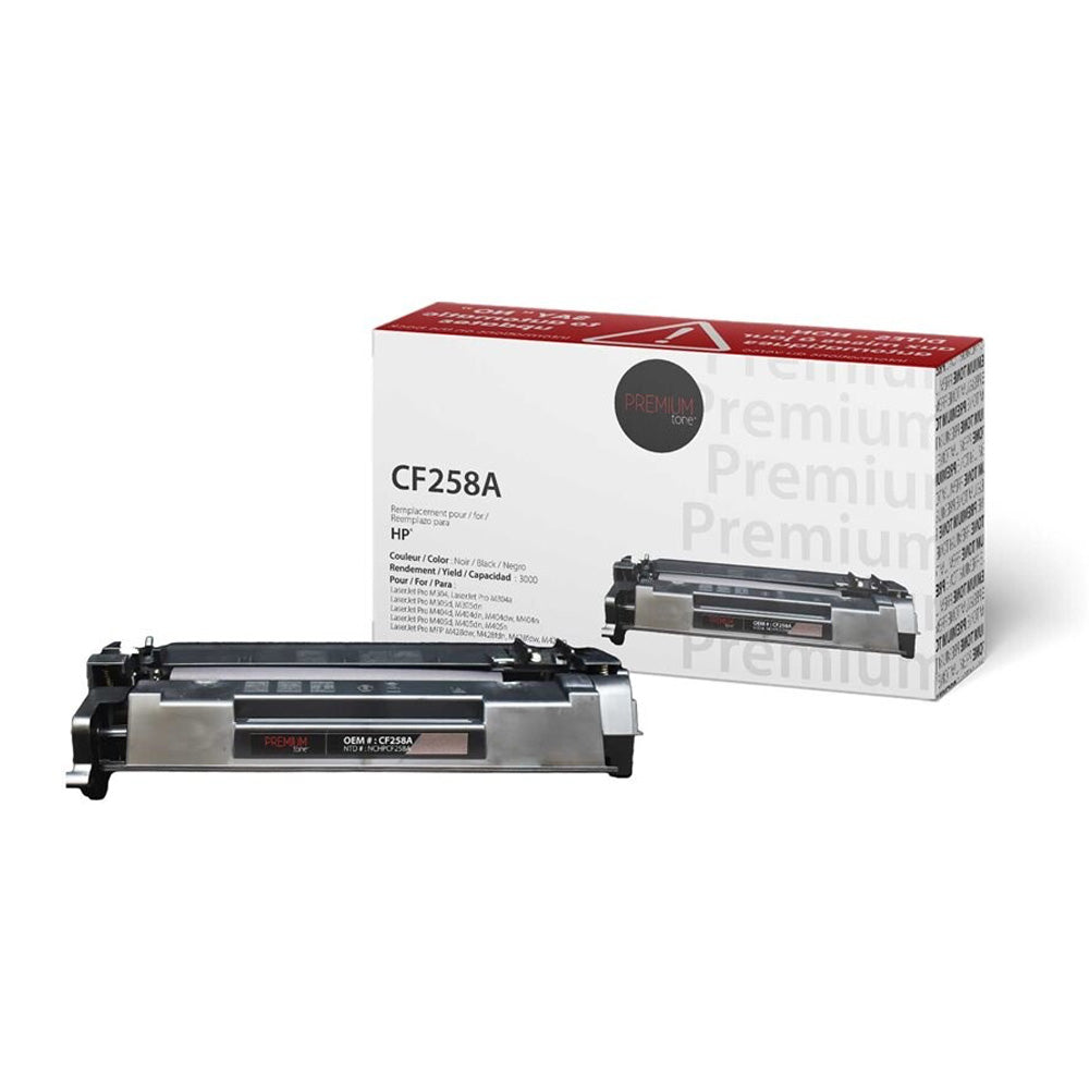 Premium Tone HP CF258A Standard Yield Toner Cartridge Black