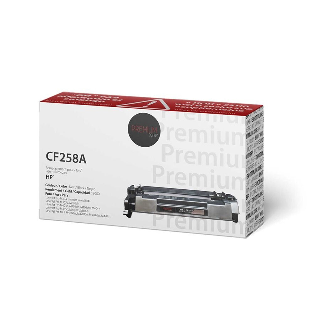 Premium Tone HP CF258A Standard Yield Toner Cartridge Black