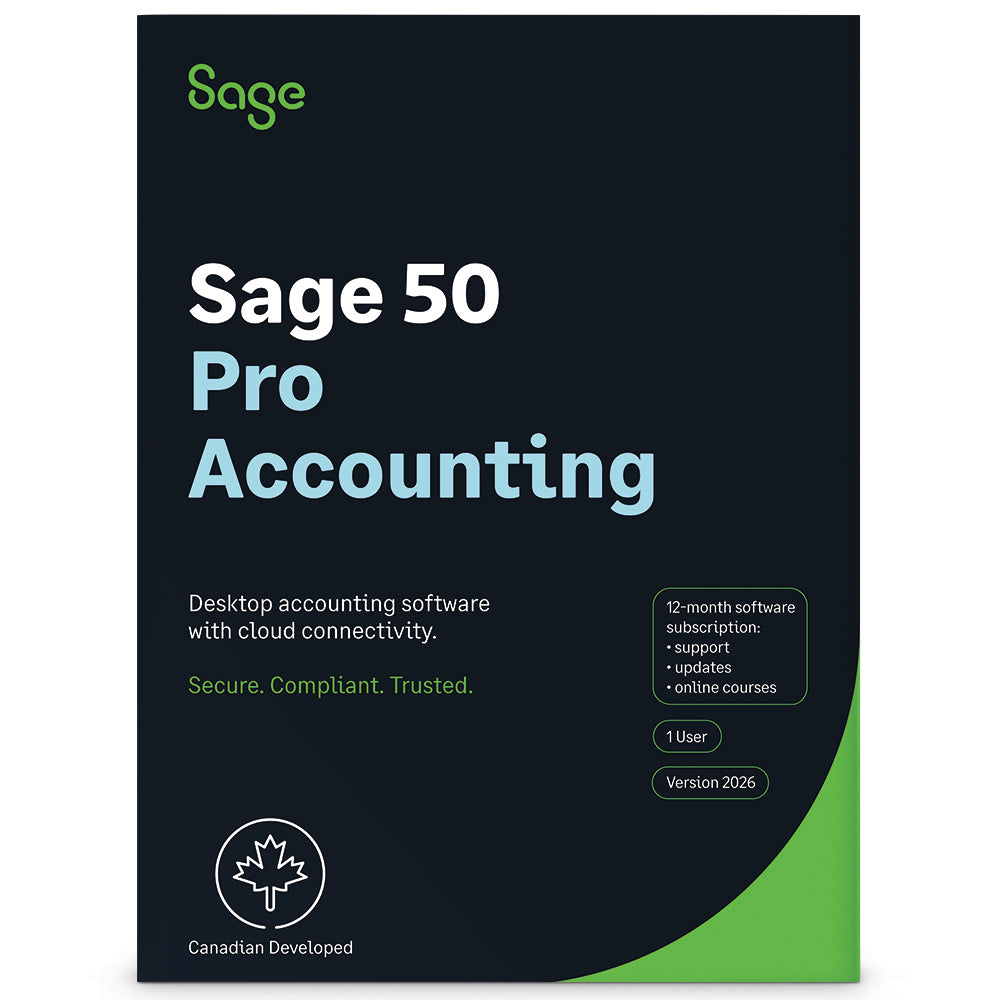 Sage 50 2026 Pro Accounting Canada Pro CSRT 1 User