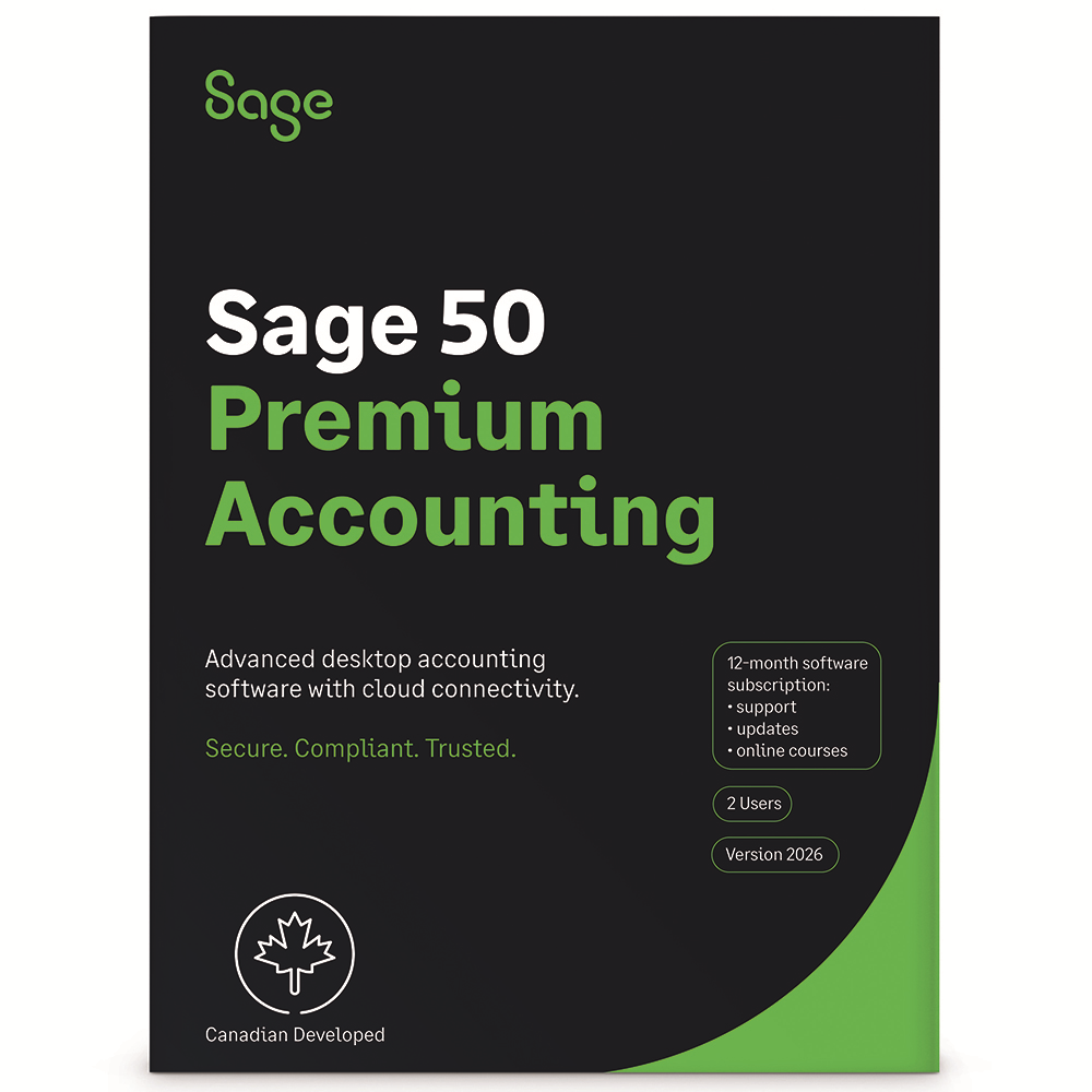 Sage 50 2026 Premium Accounting Canada CSRT 2 Users