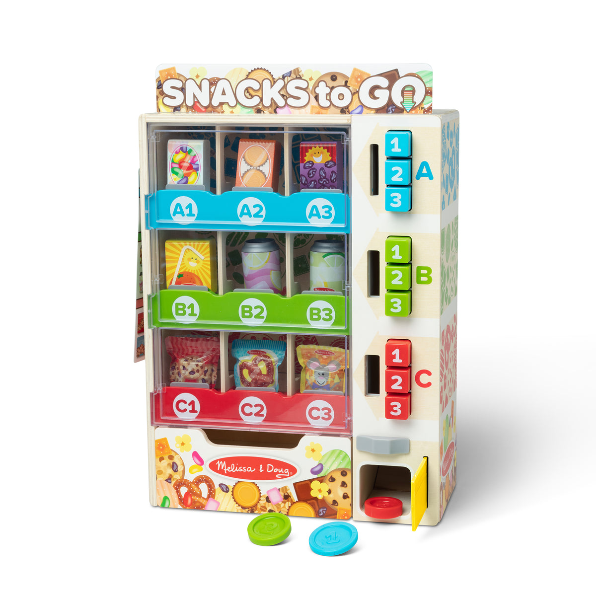 Melissa and Doug Wooden Vending Machine Play Set