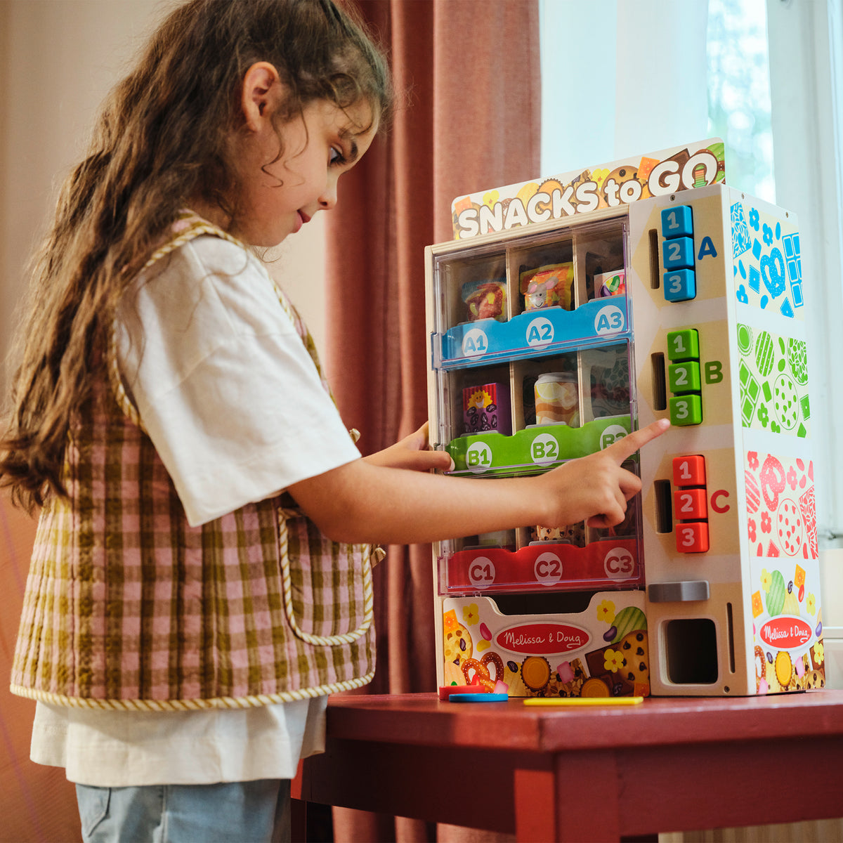 Melissa and Doug Wooden Vending Machine Play Set