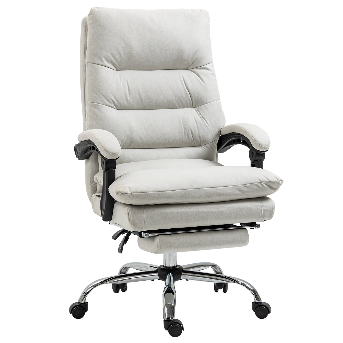 Vinsetto Executive Office Chair with Footrest and 6-Point Massage and Heat Cream