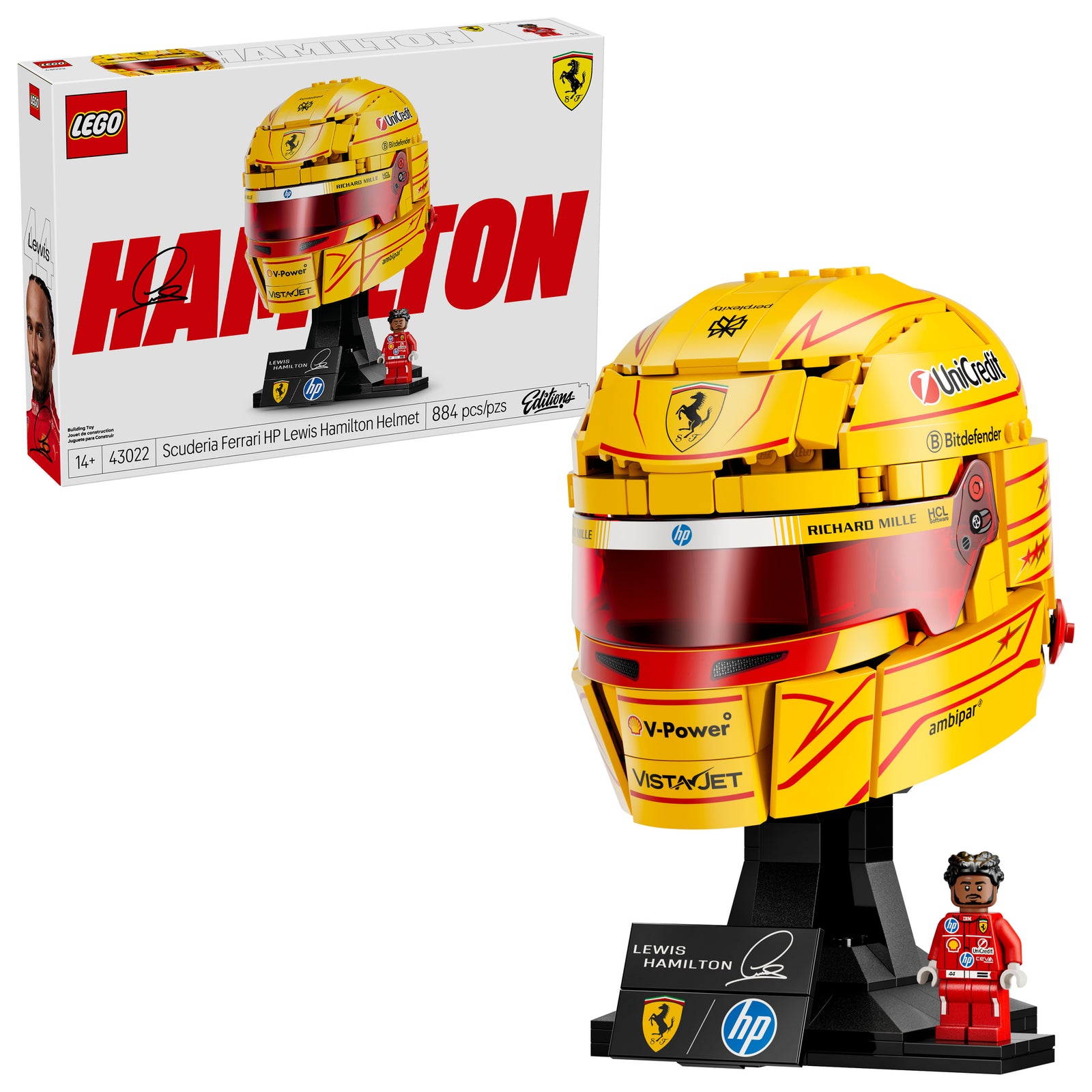LEGO Editions Formula 1 Scuderia Ferrari HP Helmet Lewis Hamilton