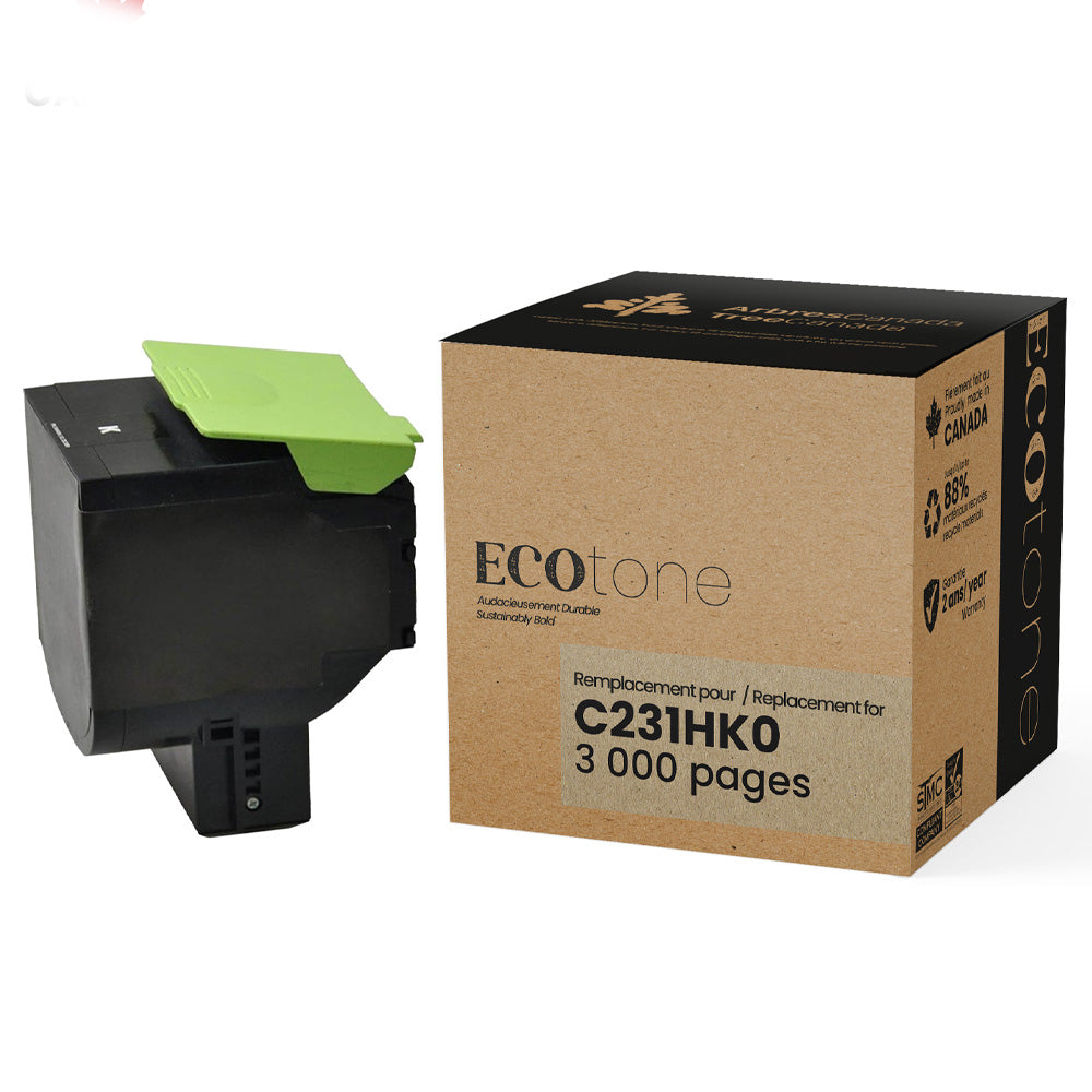 Ecotone Lexmark C2310K0 Remanufactured Toner Standard Yield Black
