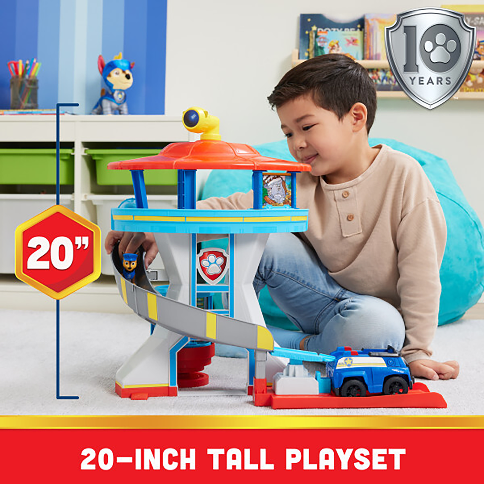 PAW Patrol Lookout Tower Playset with Toy Car Launcher