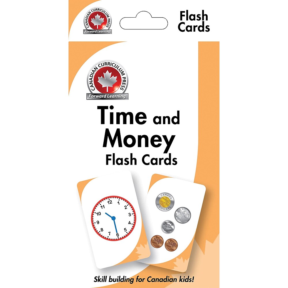Canadian Curriculum Press Time and Money Flashcards