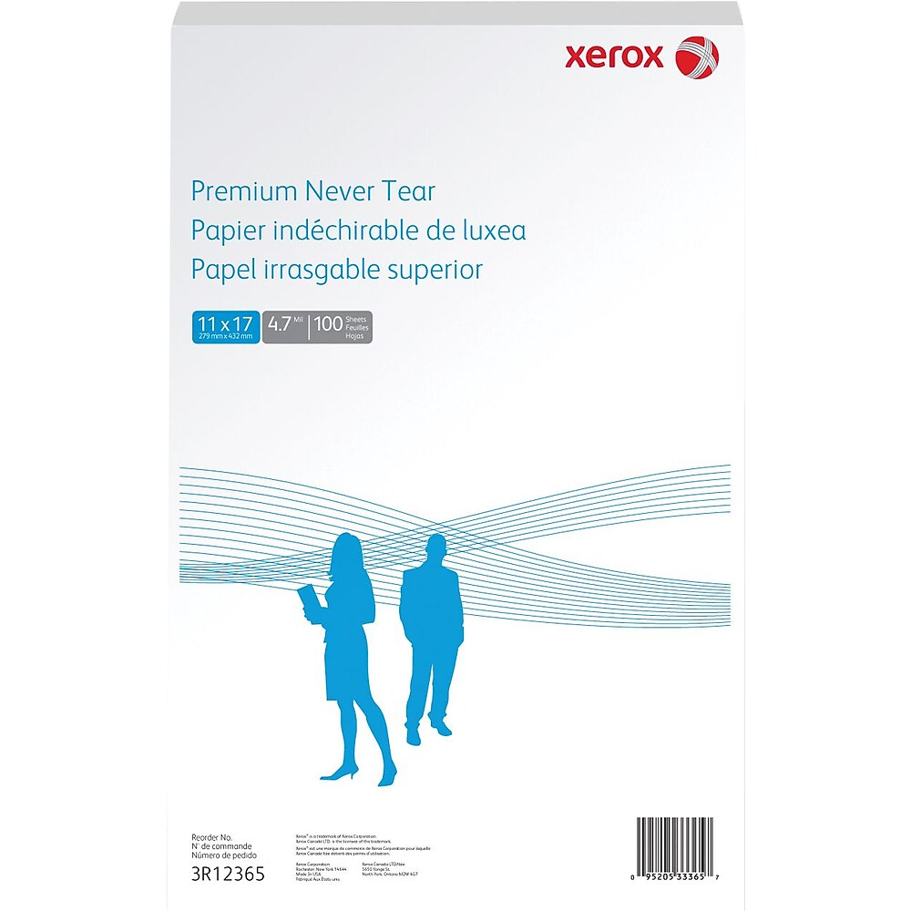 Xerox Revolution NeverTear 11 x 17 in 5 mil Paper 100 Pack