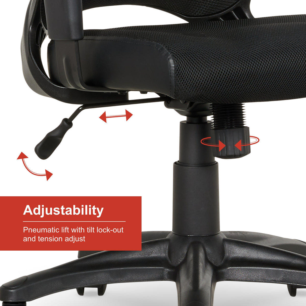 True Innovations Mesh Task Chair Black
