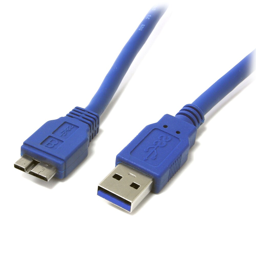 StarTech 3 Ft SuperSpeed USB 3.0 Cable A to Micro B Blue