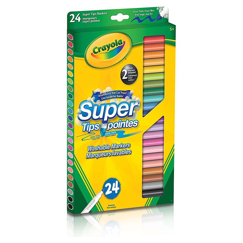 Crayola Washable Super Tips Markers 24 Pack
