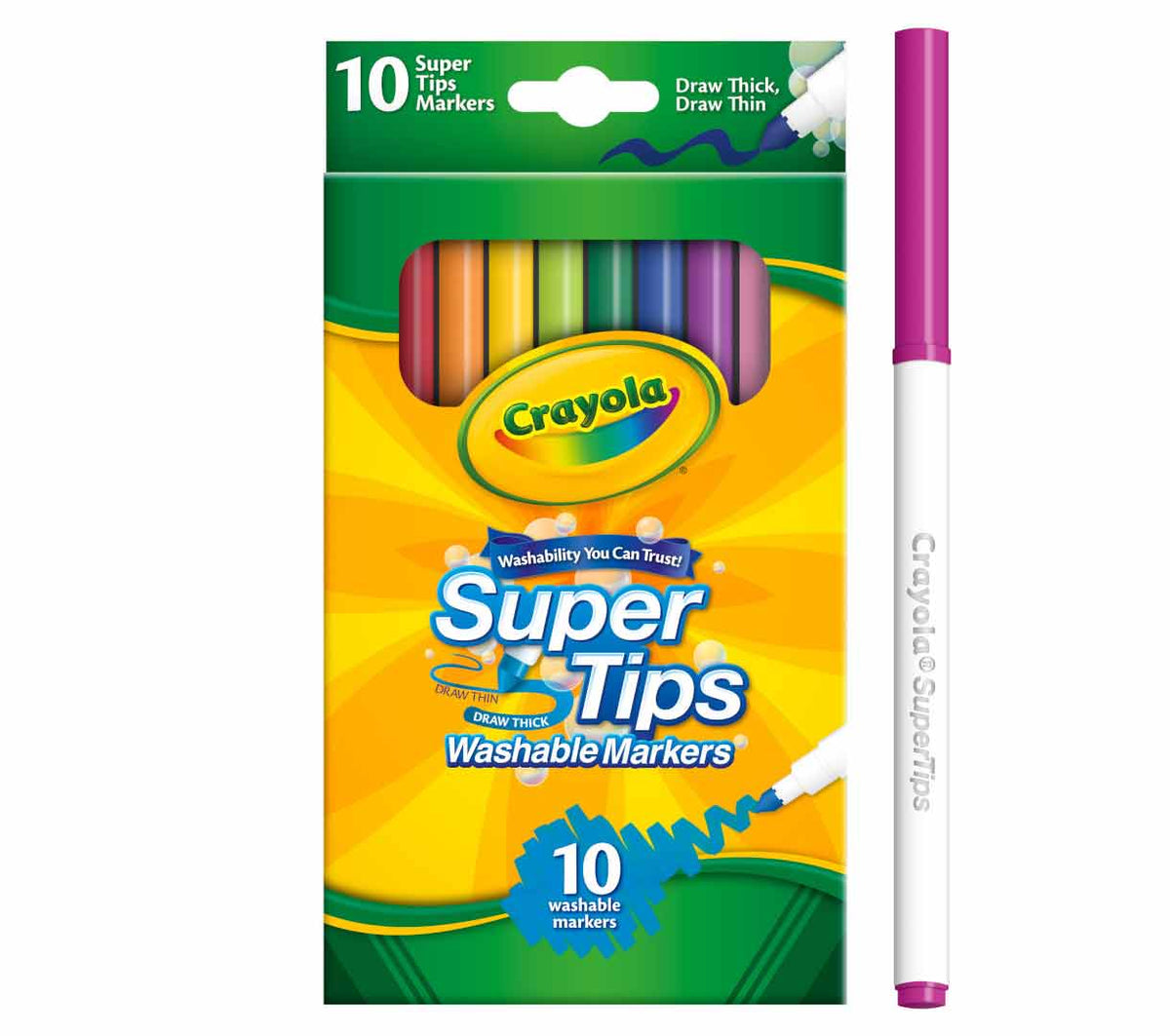 Crayola Washable Super Tips 6 Packs of 10 Markers