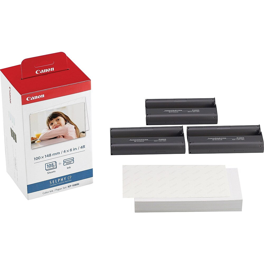 Canon KP-108IN 4x6 Color Photo Paper and Ink Cassette