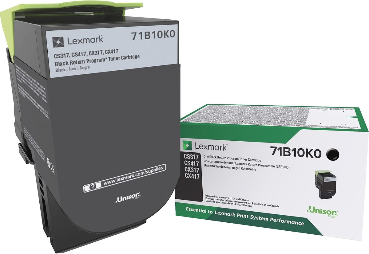 Lexmark Ecotone 71B10K0 Standard Yield Toner Cartridge Black