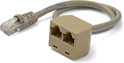 StarTech 2-1 RJ45 Splitter Cable Adapter F/M